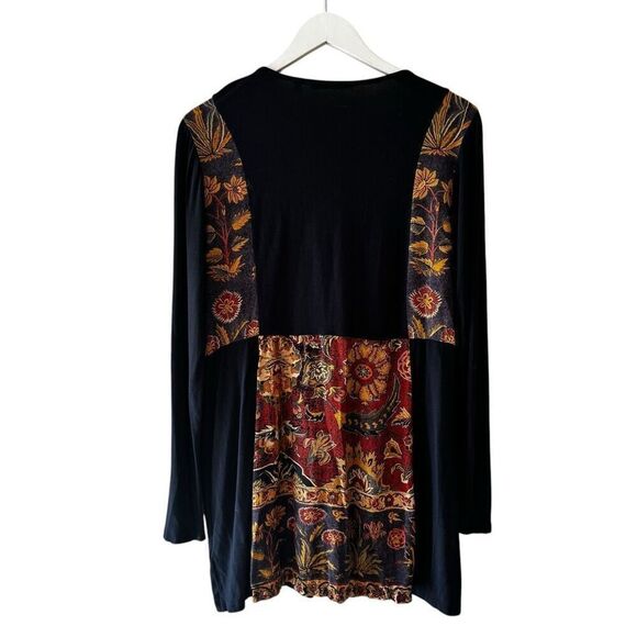 Soft Surroundings Embroidery Floral Inserts Long Sleeves SZ L # 2366 - Picture 5 of 12